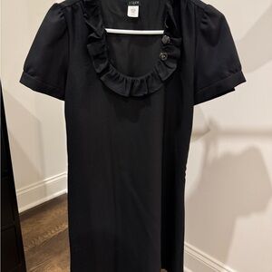 J. Crew Elegant Black Kids Dress with Ruffles